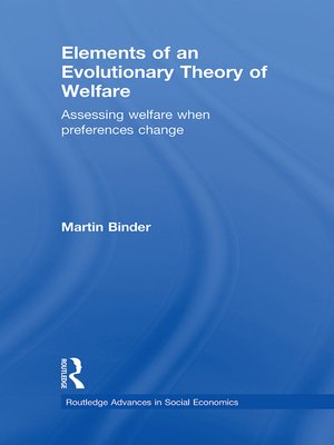 cover image of Elements of an Evolutionary Theory of Welfare